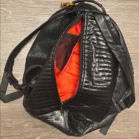 MIDNIGHT OSTRICH ANTI-THEFT BACKPACK (LARGE) - Picture 3 of 3